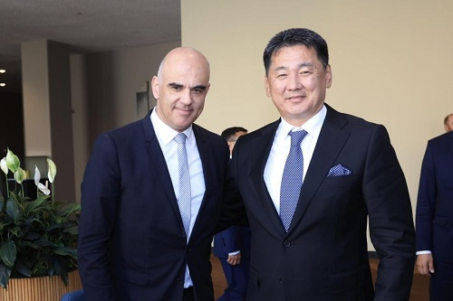 President of Mongolia Meets President of the Swiss Confederation